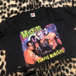 MISFITS FAMOUS MONSTERS TATTERED CROP